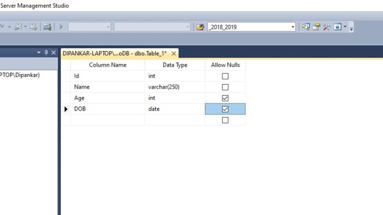 Sql Server Create Table In Management Studio Developers Zone