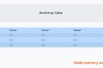 Bootstrap Table: Create Various types of tables