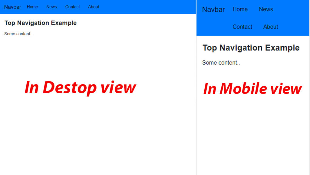 Create Responsive Navbar with Bootstrap